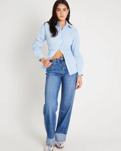 Demi Fold Hem Denim Jeans