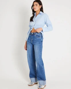 Demi Fold Hem Denim Jeans