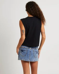 Denim Applique Tank Top