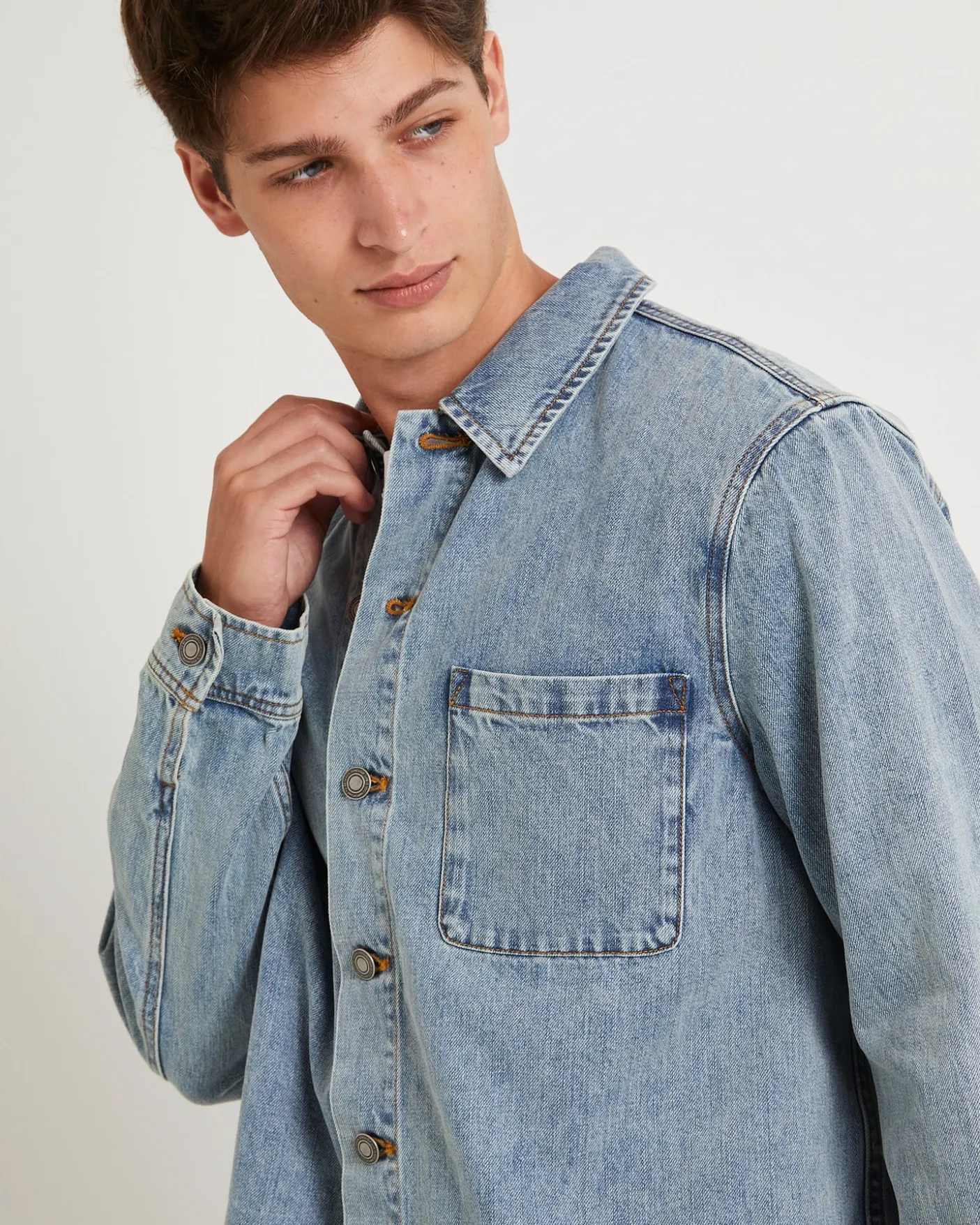 Denim Over Shirt