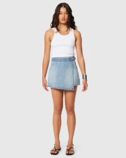 Denim Skort True Rinse