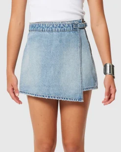 Denim Skort True Rinse