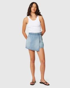 Denim Skort True Rinse