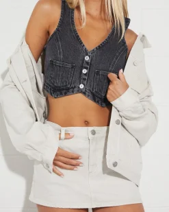 Denim Vest in Chloe