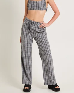 Dion Check Relaxed Belt Pants
