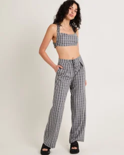 Dion Check Relaxed Belt Pants