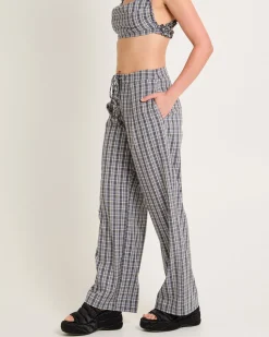Dion Check Relaxed Belt Pants