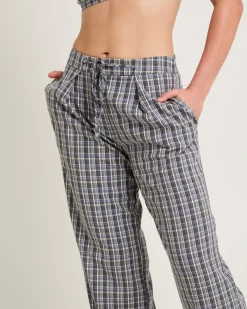 Dion Check Relaxed Belt Pants