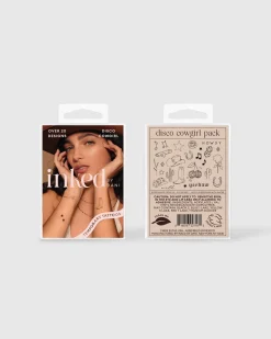 Disco Cowgirl Temporary Tattoo Pack