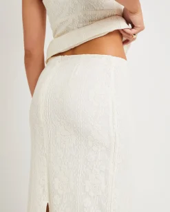 Doiley Lace Midi Skirt