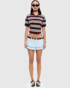 Double Ruffle Mini Skort
