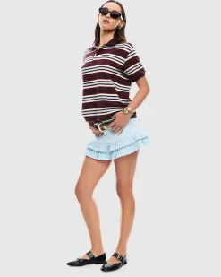 Double Ruffle Mini Skort