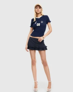 Double Ruffle Mini Skort