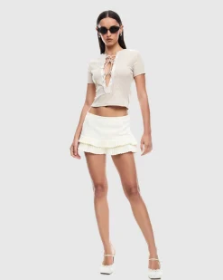 Double Ruffle Mini Skort