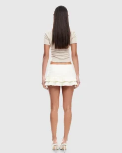 Double Ruffle Mini Skort