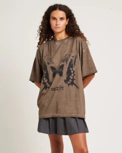 Dream Less Oversized Tee Chocolate