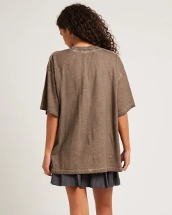 Dream Less Oversized Tee Chocolate