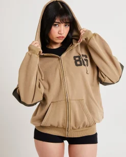 Dusty Zip Through Hoodie