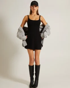 Easy A-Line Mini Dress in Black