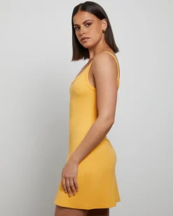Easy A-Line Mini Dress in Orange