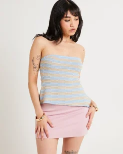 Eden Metallic Knit Tube Top