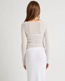 Eden Sheer Stripe Knit Top