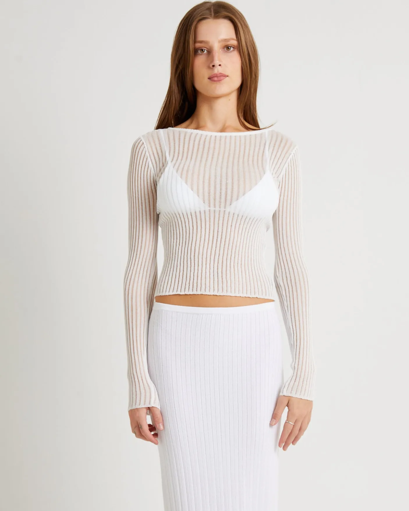 Eden Sheer Stripe Knit Top