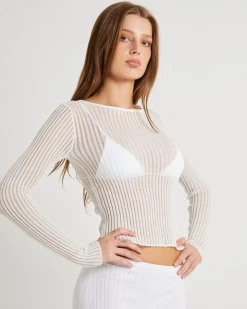 Eden Sheer Stripe Knit Top
