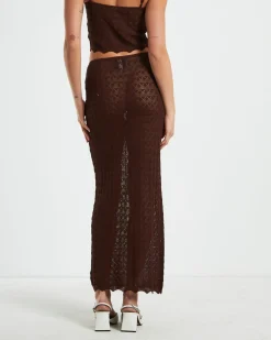 Eleanora Lace Knit Maxi Skirt
