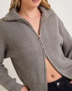 Ellie Double End Zip Longline Cardigan