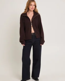 Ellie Double End Zip Longline Cardigan