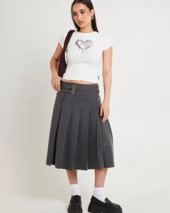 Eriksen Pleated Midi Skirt