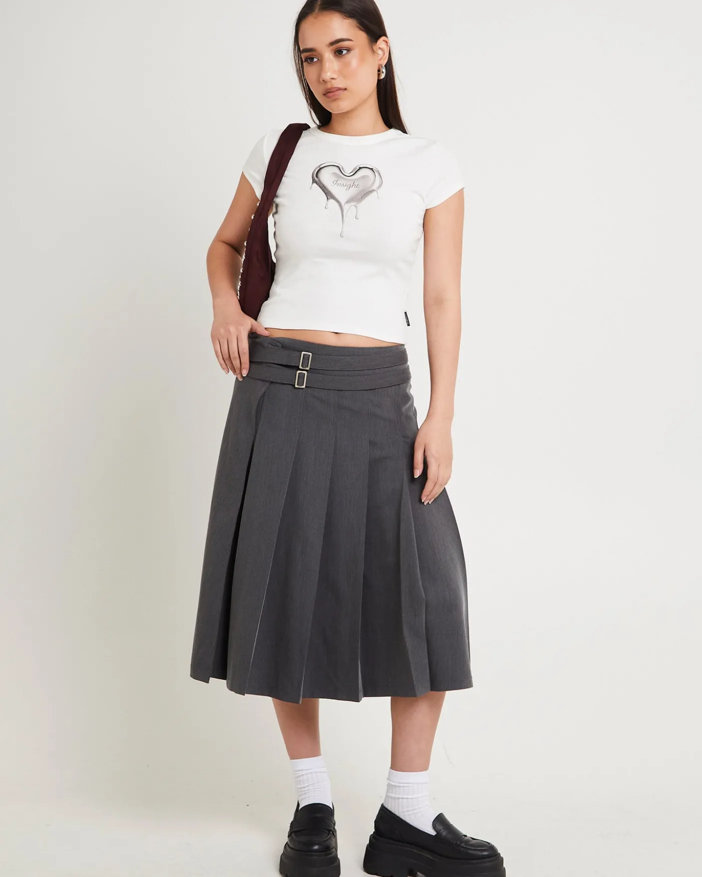 Eriksen Pleated Midi Skirt