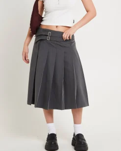 Eriksen Pleated Midi Skirt