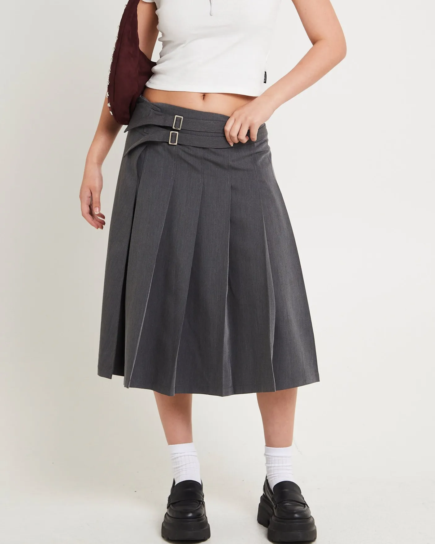 Eriksen Pleated Midi Skirt