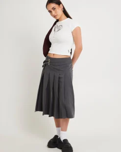 Eriksen Pleated Midi Skirt