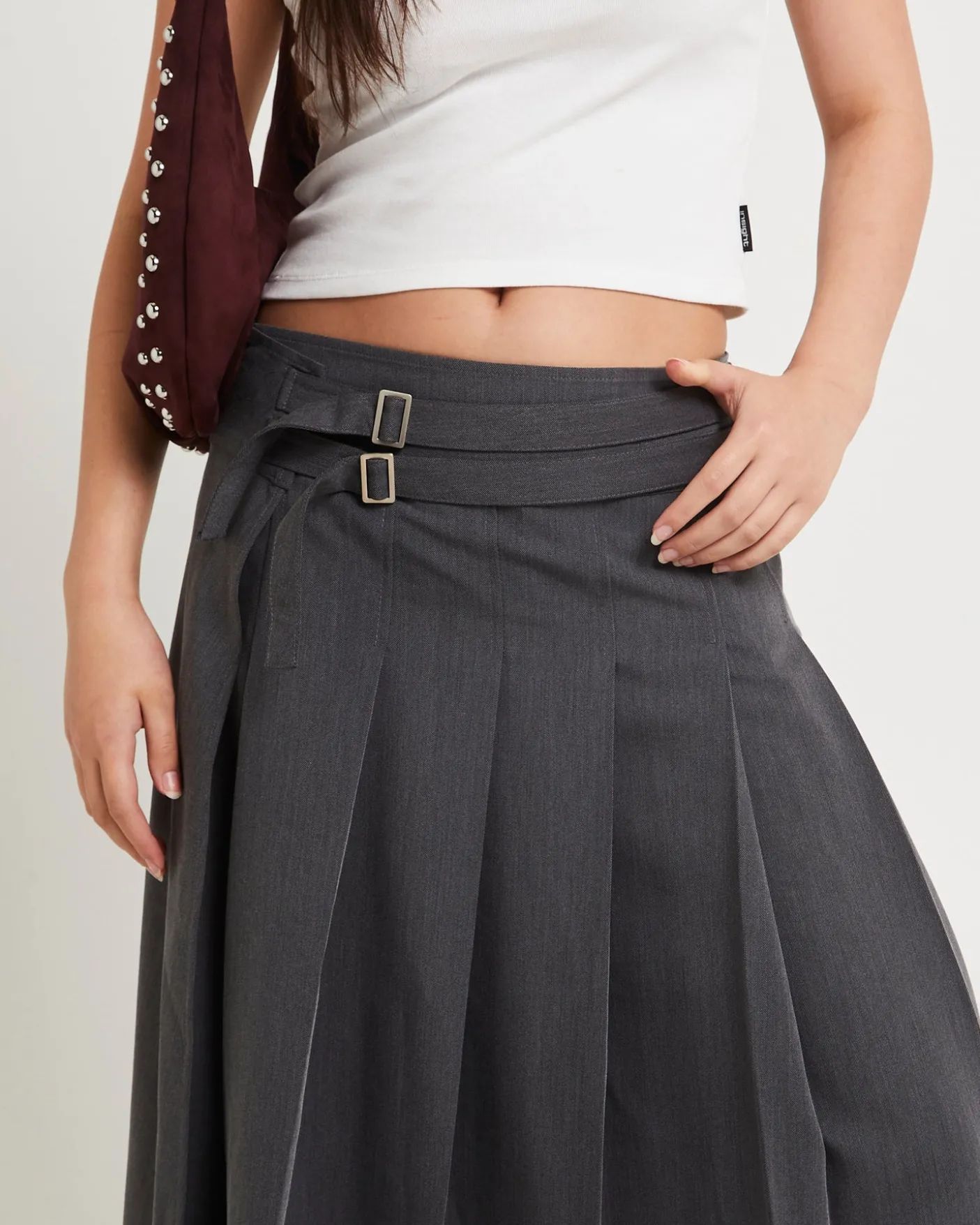 Eriksen Pleated Midi Skirt