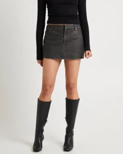 Esme Leather Look Mini Skirt