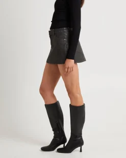 Esme Leather Look Mini Skirt