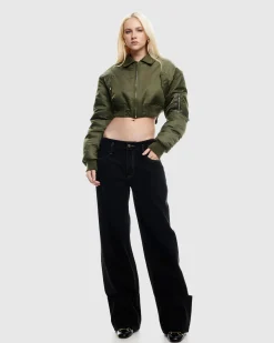Essential Cropped Bomber Jacket