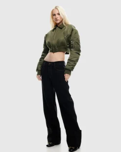 Essential Cropped Bomber Jacket