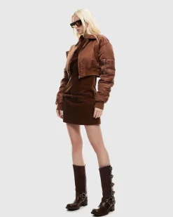 Essential Cropped Bomber Jacket