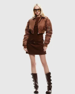 Essential Cropped Bomber Jacket