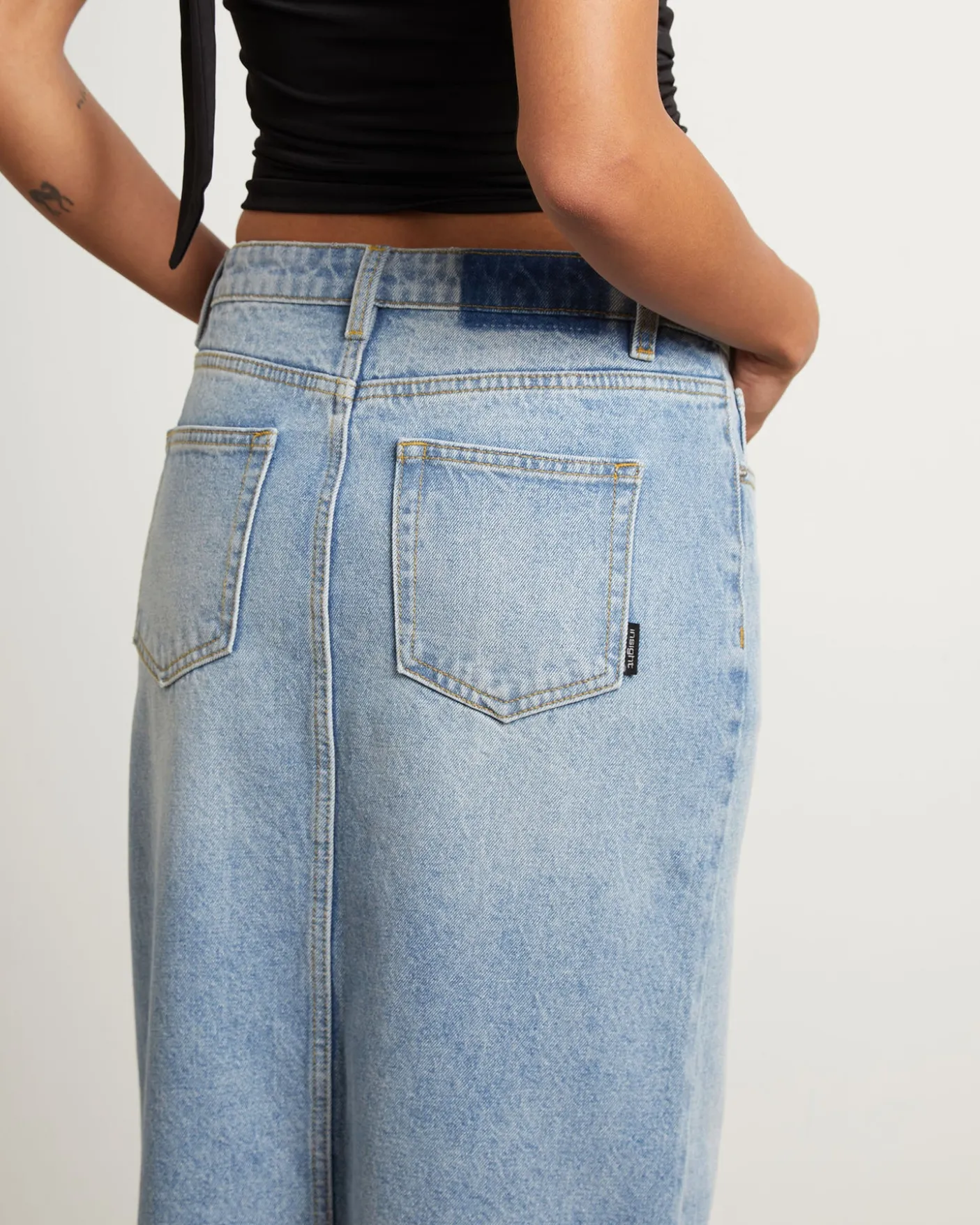 Eva Maxi Denim Skirt Hacker Blue