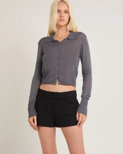 Evelyn Button Front Knit Top