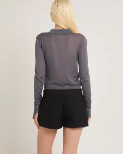 Evelyn Button Front Knit Top