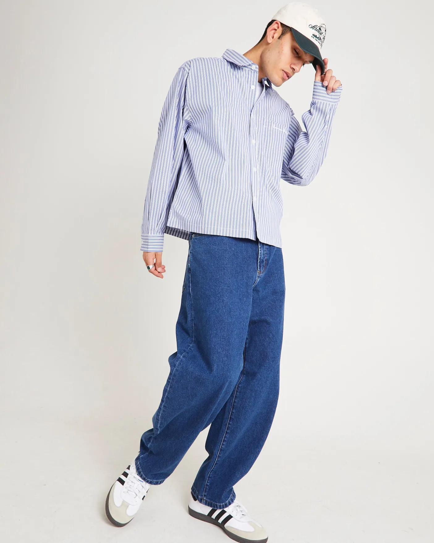 Ezy Barrel Denim Jeans Forever Blue