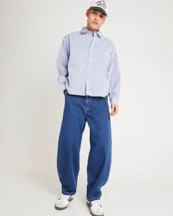 Ezy Barrel Denim Jeans Forever Blue