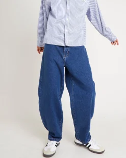 Ezy Barrel Denim Jeans Forever Blue