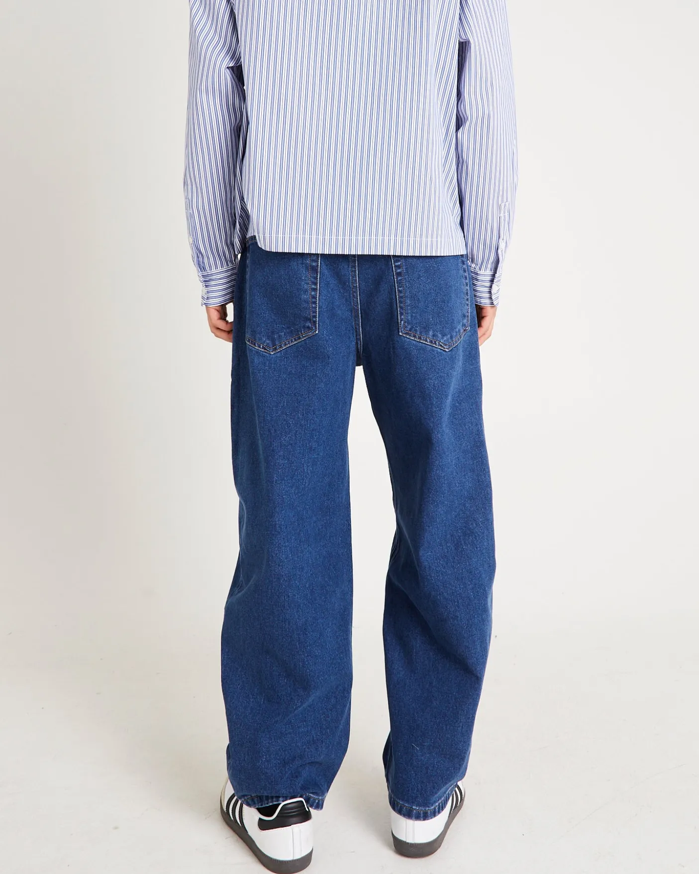 Ezy Barrel Denim Jeans Forever Blue